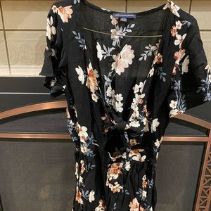 Romper with tie in front